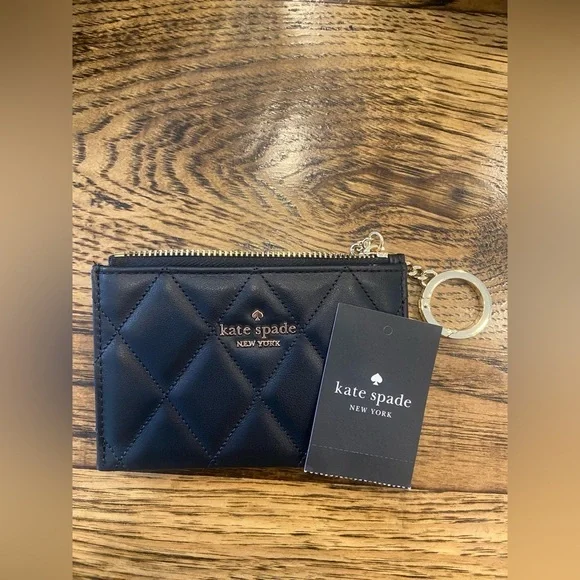 #108 NWT Kate Spade Carey Small Card Holder in black - Picture 6 of 10
